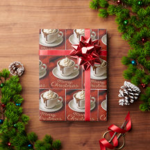 ホットチョコレートとメリークリスマスの文字