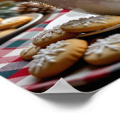 ホットチョコレートと砂糖クッキーフェスティバルクリスマス ポスター (角)