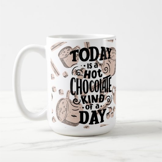 ホットチョコレートにぴったりの日 コーヒーマグカップ (左)