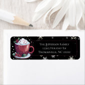 ホットチョコレートのクリスマスカッパーソナライズされたプ ラベル (インサイチュ)