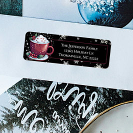 ホットチョコレートのクリスマスカッパーソナライズされたプ ラベル