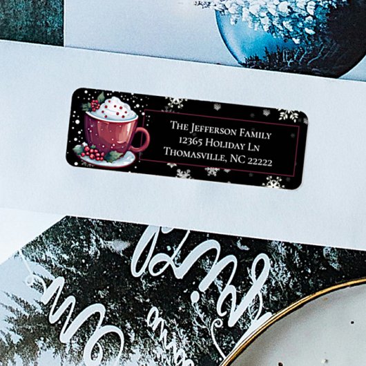 ホットチョコレートのクリスマスカッパーソナライズされたプ ラベル