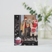 ホットチョコレートのクリスマスカップホリデーフォトカード シーズンカード (スタンド正面)