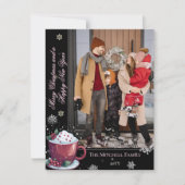 ホットチョコレートのクリスマスカップホリデーフォトカード シーズンカード (正面)