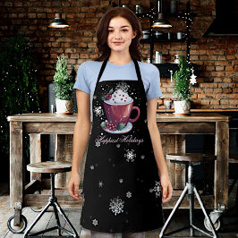 ホットチョコレートのクリスマスカップ エプロン