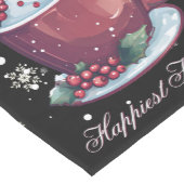 ホットチョコレートのクリスマスカップ ミディアムテーブルランナー (コーナー)