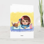 ホットチョコレートのグリーティングカード カード (裏面)