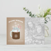 ホットチョコレートのフォトクリスマスカード シーズンカード (スタンド正面)