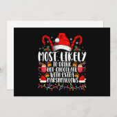 ホットチョコレートのマシュマロを食べる可能性が最も高い 招待状 (正面/裏面)