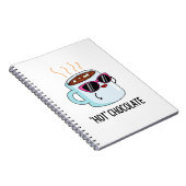 ホットチョコレートの面白い飲み物の駒 ノートブック (右側)