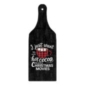 ホットチョコレートを飲んでクリスマスを見たい カッティングボード (正面)