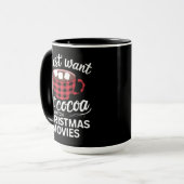 ホットチョコレートを飲んでクリスマスを見たい マグカップ (正面左)