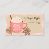 ホットチョコレートウィンターベビーガールおむつラッフル エンクロージャーカード (正面)