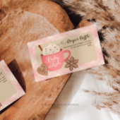 ホットチョコレートウィンターベビーガールおむつラッフル エンクロージャーカード