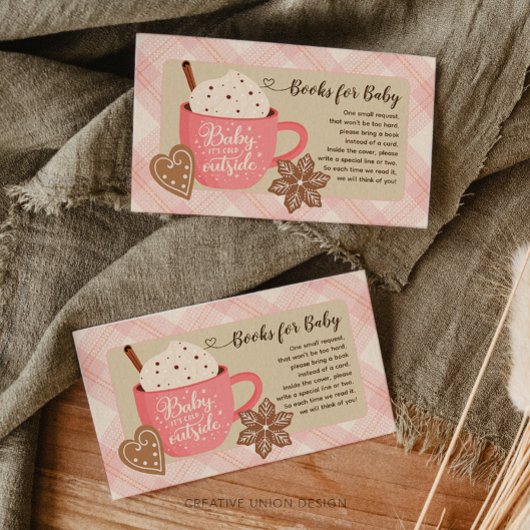 ホットチョコレートウィンターベビーガールブックスベビー エンクロージャーカード