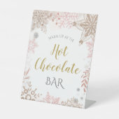 ホットチョコレートウィンターワンダーランドピンク金ゴールド 台座サイン (正面)