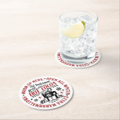 ホットチョコレートウォーミングアップここパーティー局 ラウンドペーパーコースター (インサイチュ)