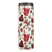 ホットチョコレートウールハットどんぐりが贈り物を弓 タンブラー (裏面)