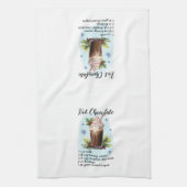 ホットチョコレートカクテルレシピクリスマス キッチンタオル (縦)