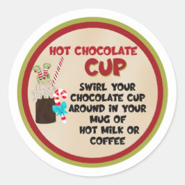 ホットチョコレートカップココア爆弾、ココア爆弾ラベル ラウンドシール
