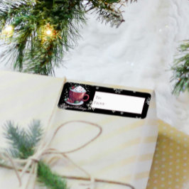 ホットチョコレートギフトのクリスマスカップ ラベル