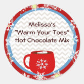 ホットチョコレートギフトラベル ラウンドシール (正面)