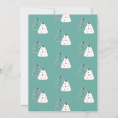 ホットチョコレートクッキーマグ冬ベビーシャワー 招待状 (裏面)