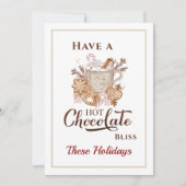 ホットチョコレートクッキーモダンベージュクリスマスカード 案内状 (正面)