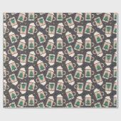 ホットチョコレートクリスマスツリーホリデー ラッピングペーパー (フラット)