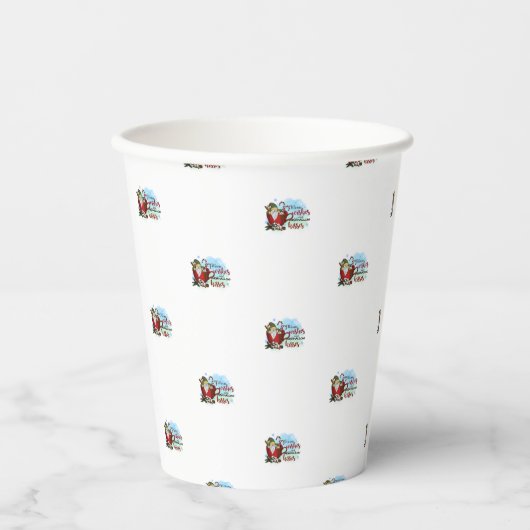 ホットチョコレートクリスマスパーティーカップ 紙コップ (正面)
