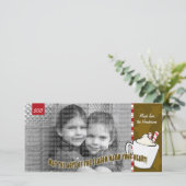 ホットチョコレートクリスマスフォトカード シーズンカード (スタンド正面)