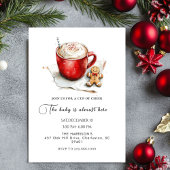 ホットチョコレートクリスマスベビーシャワー Cup of Cheer 招待状