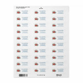 ホットチョコレートクリスマス差出人住所ラベル ラベル (フルシート)