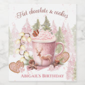 ホットチョコレートクリスマス誕生日ワインラベル ワインラベル (シングルラベル)