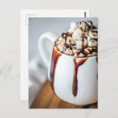 ホットチョコレートクローズアップフォトポストカード ポストカード (正面/裏面)