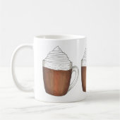 ホットチョコレートココアとホイップクリーム冬マグカップ コーヒーマグカップ (左)