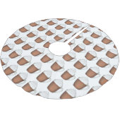 ホットチョコレートココアウィンタークリスマスホリデードリンク ブラッシュドポリエステルツリースカート (アングル)