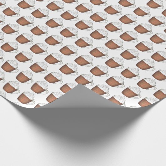 ホットチョコレートココアウィンタークリスマスホリデードリンク ラッピングペーパー (角)