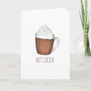 ホットチョコレートココアウィンターホリデークリスマスカード シーズンカード