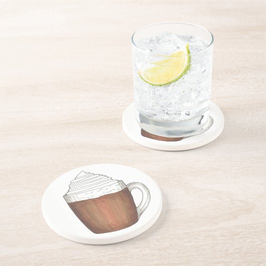ホットチョコレートココアウォームウィンターホリデードリンク コースター (側面)