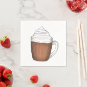 ホットチョコレートココアクリスマスホリデーオープンハウス スタンダードカクテルナプキン (インサイチュ)
