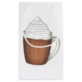 ホットチョコレートココアクリスマスホリデー抱き枕 スモールペーパーバッグ (裏面)