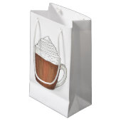 ホットチョコレートココアクリスマスホリデー抱き枕 スモールペーパーバッグ (正面アングル)