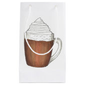 ホットチョコレートココアクリスマスホリデー抱き枕 スモールペーパーバッグ (正面)