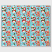 ホットチョコレートココアドリンククリスマスホリデー ラッピングペーパー (フラット)