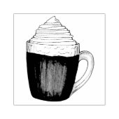 ホットチョコレートココアホイップクリーム冬ドリンク ラバースタンプ (インプリント)