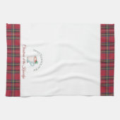 ホットチョコレートココア名パーソナライズされたクリスマス キッチンタオル (横)