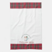ホットチョコレートココア名パーソナライズされたクリスマス キッチンタオル (縦)