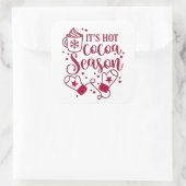 ホットチョコレートシーズンのカコアクリスマス スクエアシール (バッグ)