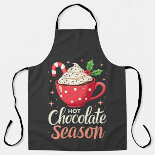ホットチョコレートシーズンのクリスマス愛好家 エプロン